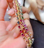 Women's Natural Candy Color Tourmaline Bracelet Pi-Mart