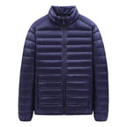 Men's Down Jacket Solid Color Stand Collar Light