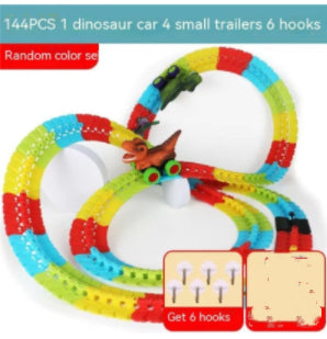 Children's Roller Coaster Dinosaur Track Electric Plastic Toy Pi-Mart