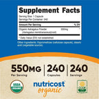 Nutricost Astragalus Capsules 550mg, 240 Capsules - Vegetarian, Non-GMO and Gluten Free Supplement