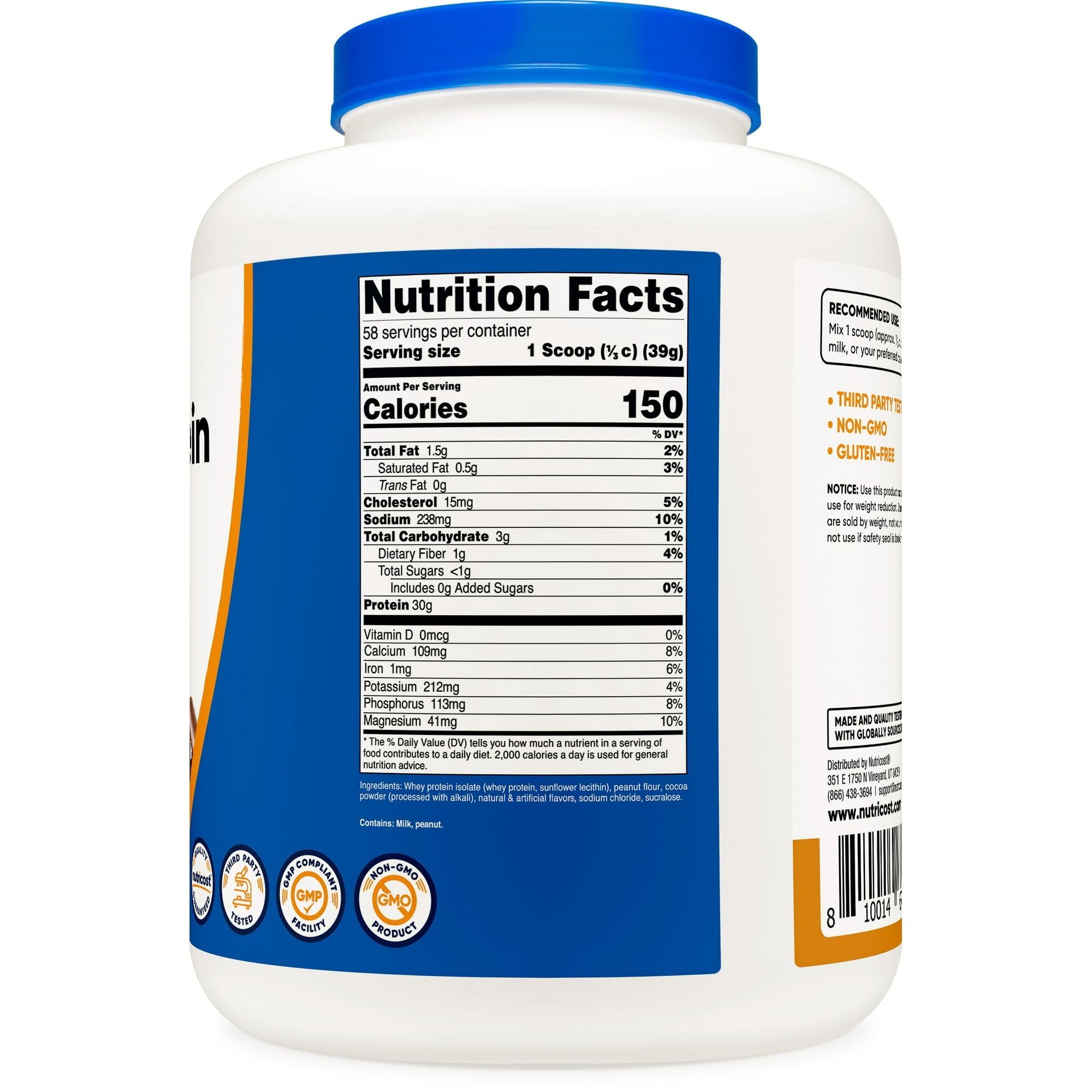 Nutricost Whey Protein Isolate (Chocolate Peanut Butter, 5 Pound) Protein Powder EasyOptionXY LLC