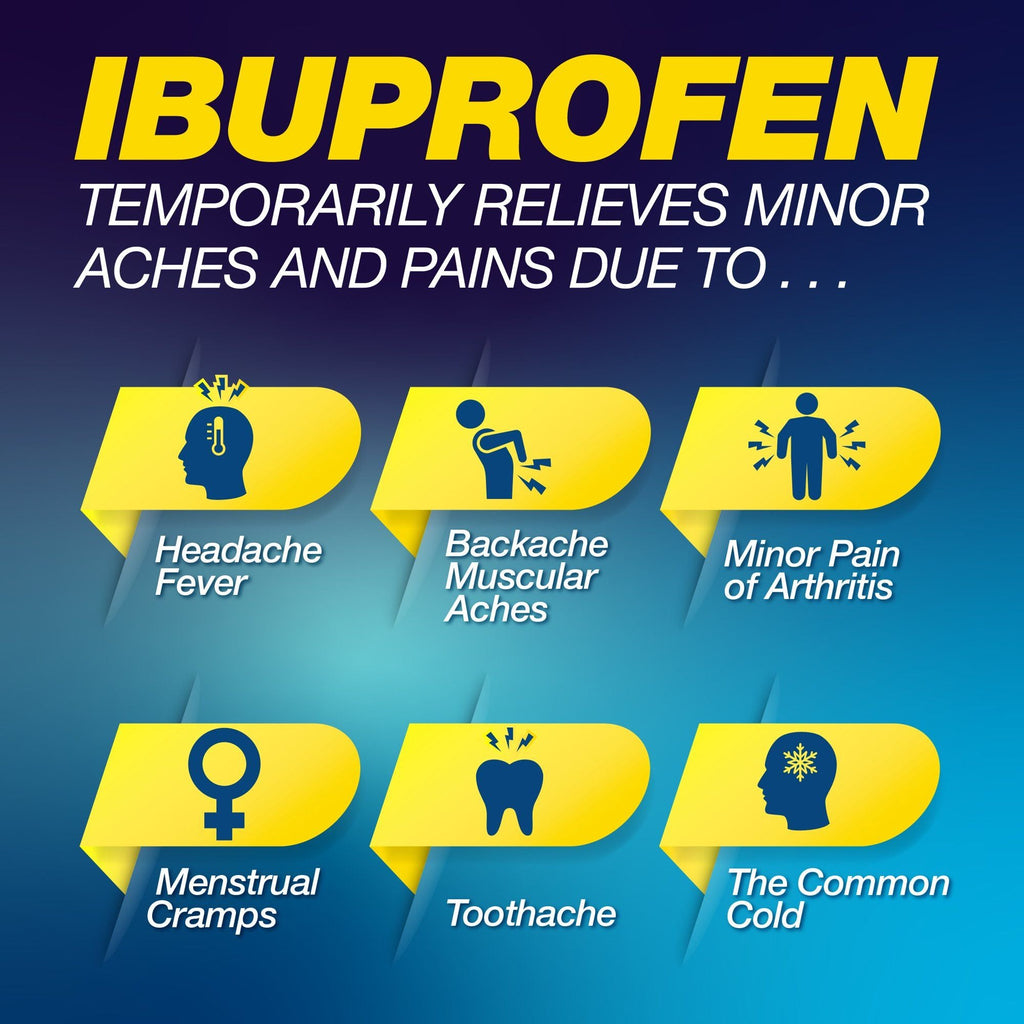 Equate Ibuprofen Pain Reliever/Fever Reducer Tablets; 200 mg; 200 Count; 2 Pack