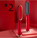 New 2 In 1 Hair Straightener Hot Comb Negative Ion Curling Tong Dual-purpose Electric Hair Brush Pi-Mart