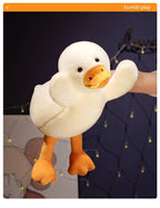 Lying Big White Duck Feather Plush Toy Soft And Adorable Pillow Pi-Mart