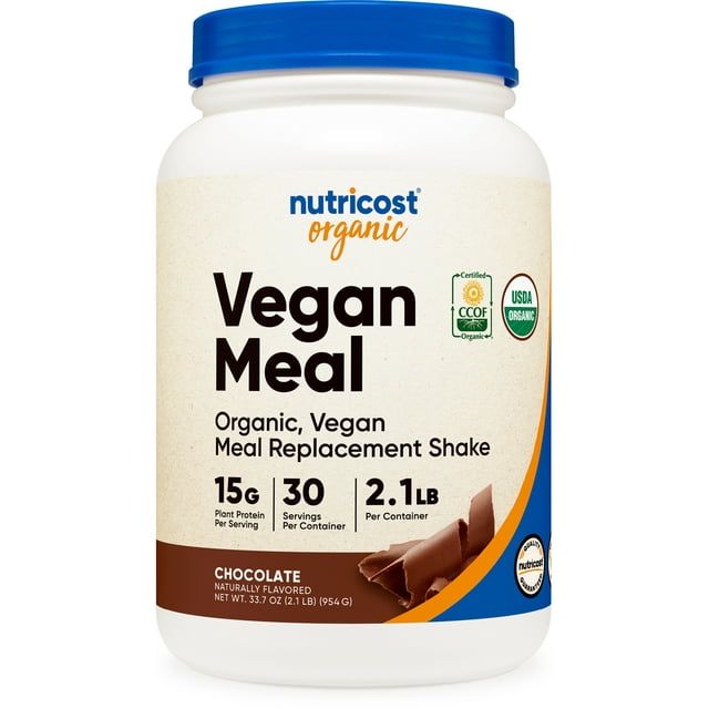 Nutricost Organic Vegan Meal Replacement Shake Powder (Chocolate) - Vegan Supplement EasyOptionXY LLC