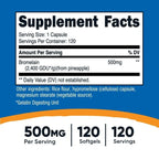 Nutricost Bromelain Supplement 500mg, 120 Vegetarian Capsules