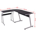 L-Shaped Black Corner Desk - SJB-DIAMOND ELITES