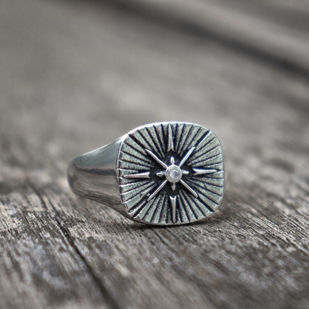 Polaris Star Signet Ring - SJB-DIAMOND ELITES
