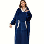 1pc Cozy Wearable Blanket Hoodie - Soft Sherpa Fleece, Huge Pockets, Adjustable Belt, Warm Winter Gift for Women, Men, Girlfriend, Mom - Perfect for Indoor Outdoor Activities Lootquake LLC