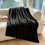 1pc Fleece Flannel Throw Blanket Super Soft Comfy And Cozy Luxury Solid Color Bed Blanket For Couch Portable Travel Blanket Cover Blanket Lootquake LLC