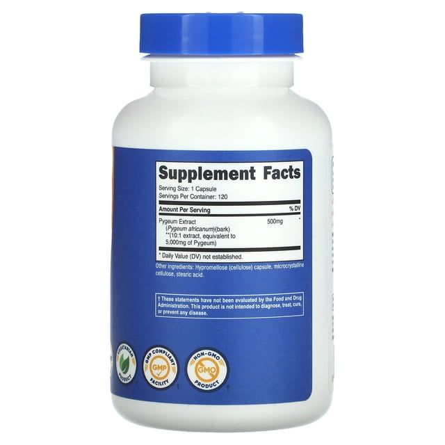 Nutricost Pygeum 5000mg, 120 Capsules - Non-GMO, Gluten Free & Vegetarian Friendly Supplement EasyOptionXY LLC