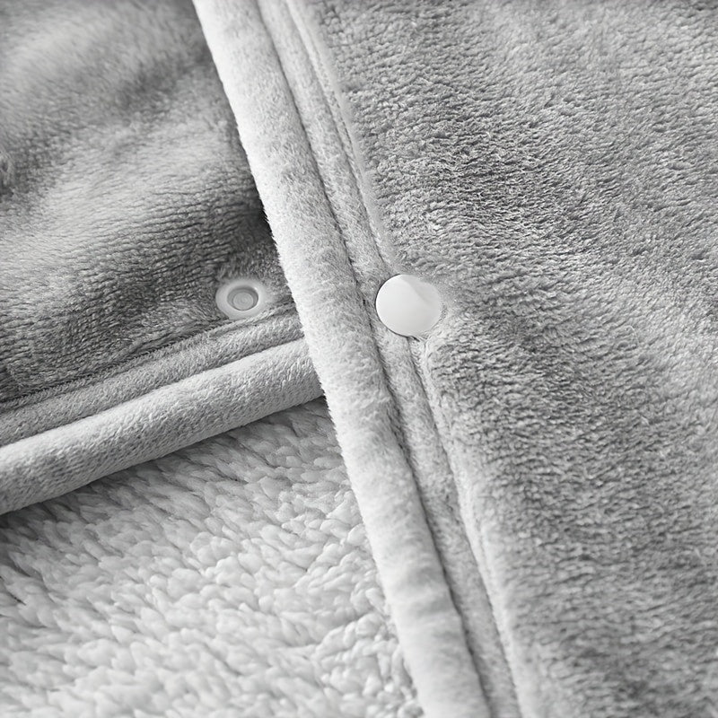 1pc Wearable Blanket, Double Flannel Sherpa Shawl Cover Blanket Air Conditioning Nap Blanket Cover Waist Legs Lazy Nap Multi-functional Office Blanket Lootquake LLC