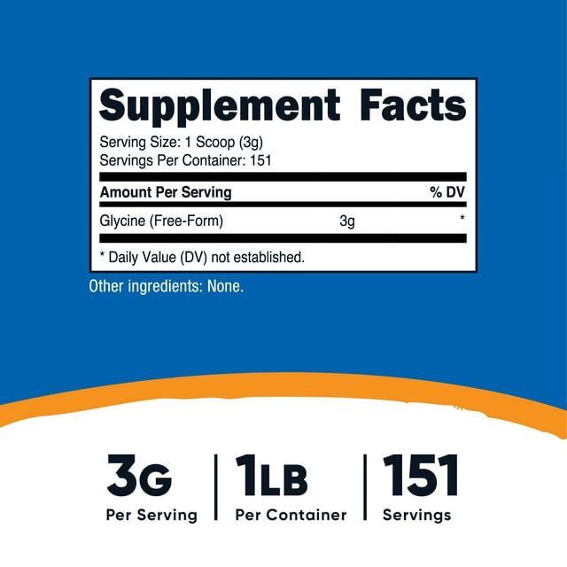 Nutricost Glycine Powder 1lb - Non-GMO, Gluten Free Amino Acid Supplement EasyOptionXY LLC