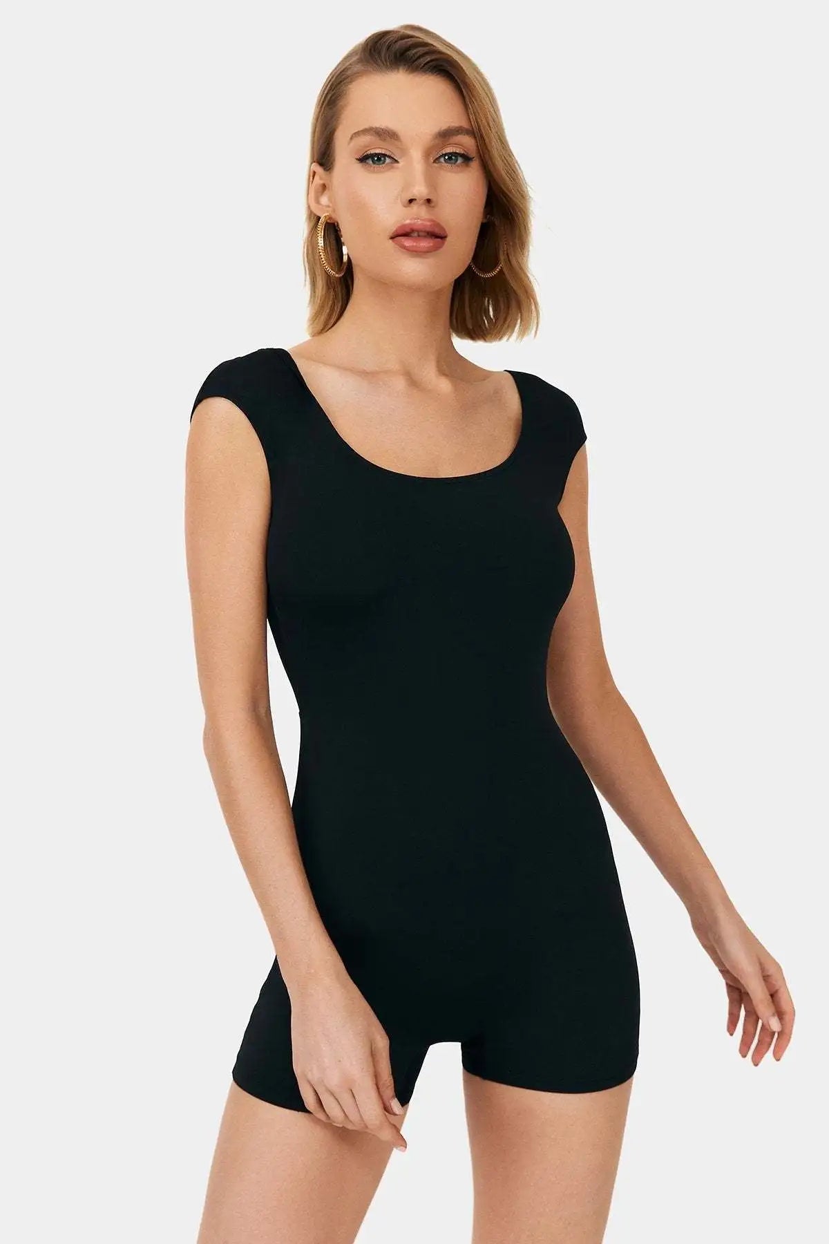 Women Backless Suit Fashion Style Backless Slim-fit Short Jumpsuit Backless Slim Fit Vacation Outfit - SJB-DIAMOND ELITES