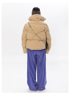 Asymmetrical Metal Decoration Fashionable Bread Jacket