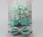 Handmade Vintage Retro Baby Elastic flower Headband Bowknot Hairband Toddler Infants For Baby