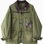 Original Children's Fun Embroidered Brushed Denim Jacket For Autumn Lootquake LLC