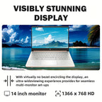 HP 14" Ultral Light Laptop Computer, 4GB RAM, 256GB Storage128GB EMMC+ 128GB SD Card, Intel Quad-Core N4120, Anti-Glare HD Display, Webcam, Windows 11 Home In S Mode With Cefesfy Gaming Mouse