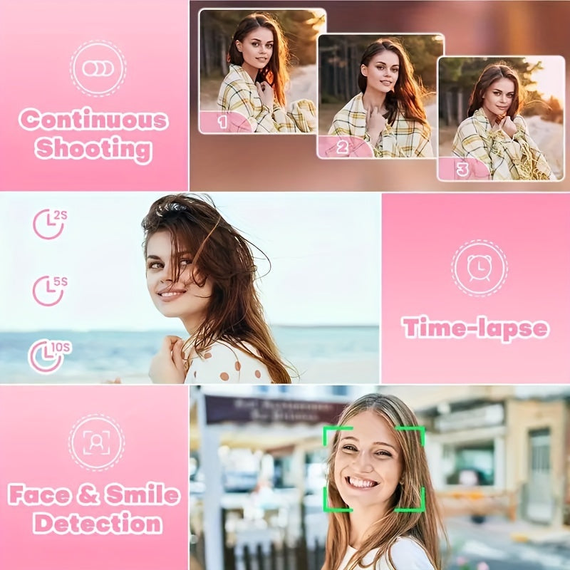 Digital Camera, 1080P FHD Camera 44MP Point And Shoot Digital Camera, 16X Zoom Compact Portable Point Shoot Camera Suitable For Thanksgiving Christmas And New Year Gifts Lootquake LLC
