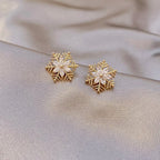Christmas Snowflake Stud Earrings Pi-Mart