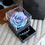 Eternal Flower Rose Jewelry Box for Birthday Presents Valentines Day Wedding Gift
