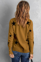 Star Print Sweater Pi-Mart