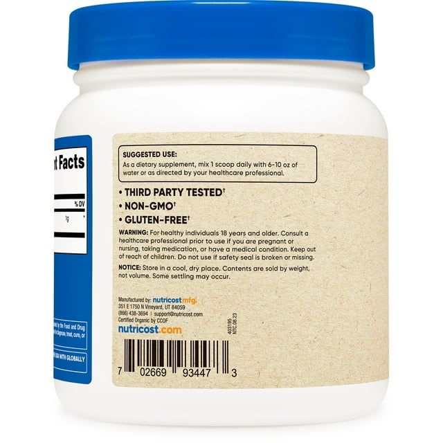 Nutricost Organic Maca Root Powder (454 Grams) - USDA Organic Supplement EasyOptionXY LLC