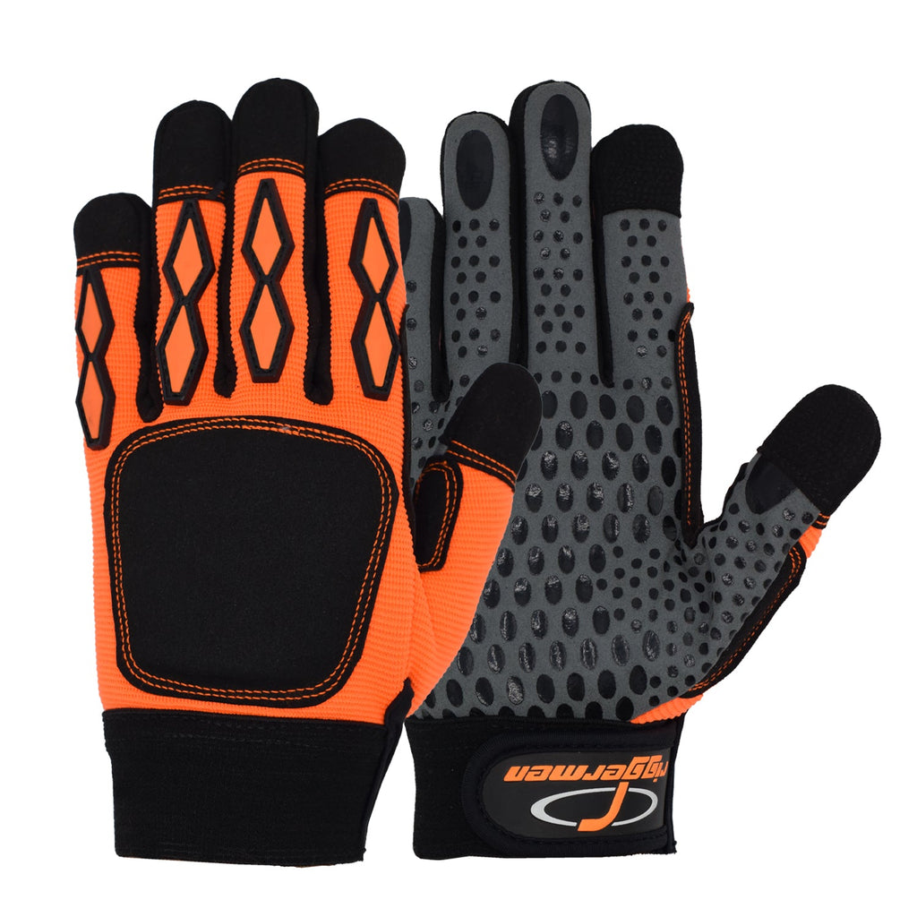 Riggermen Mens Heavy Duty Mechanic Work Gloves Touchscreen Anti-Slip Multiuse Safety Glove - SJB-DIAMOND ELITES