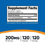 5-HTP, 200 mg, 120 Capsules, Nutricost