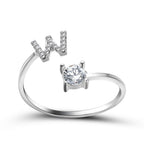 Adjustable 26 Initial Letter Ring Fashion Jewelry For Women Simple Elegant Jewelry Pi-Mart