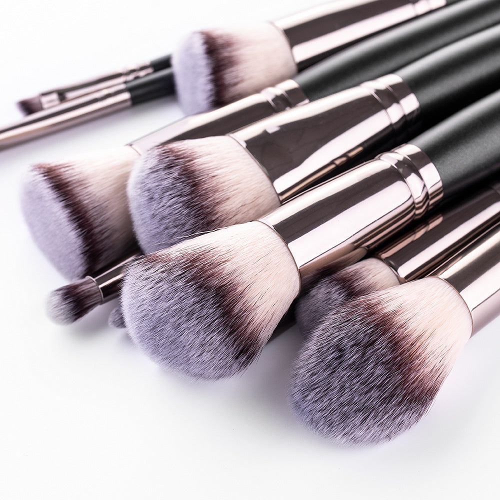 15 Makeup Brushes Set Full Set Matte Black Makeup Tools Pi-Mart