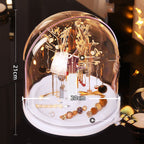 Dustproof rotating jewelry storage box
