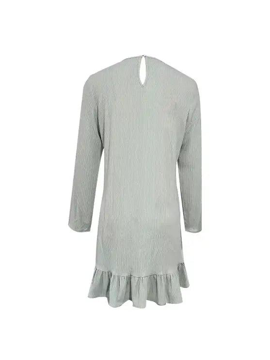 Ladies' Solid Color Lace A-list Casual Long Sleeved Dress - SJB-DIAMOND ELITES