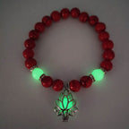 Glow In The Dark Natural Stone Bracelet Pi-Mart