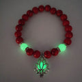 Glow In The Dark Natural Stone Bracelet Pi-Mart