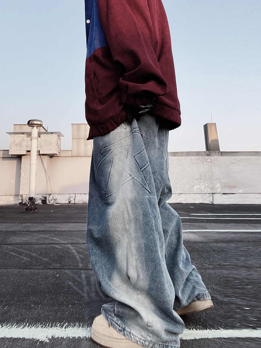 American Fashion Brand Vintage Mop Straight Jeans Lootquake LLC