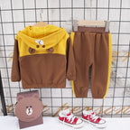 Children's hooded long-sleeved sweatshirt sports suit Pi-Mart