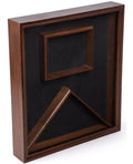 Flag Display Case with Glass Front and Certificate Holder, Velvet Backing – Cherry. The Military Gift Store