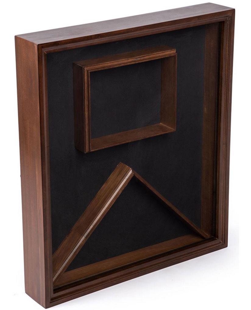 Flag Display Case with Glass Front and Certificate Holder, Velvet Backing – Cherry. The Military Gift Store