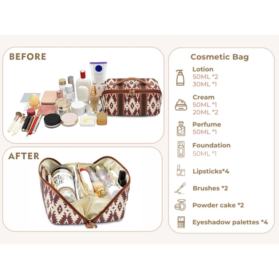 Bohemian PU cloud pillow cosmetic bag, large capacity portable cosmetic case, travel toilet bag, travel makeup bag,Makeup bag organizers,Makeup bags, small - SJB-DIAMOND ELITES