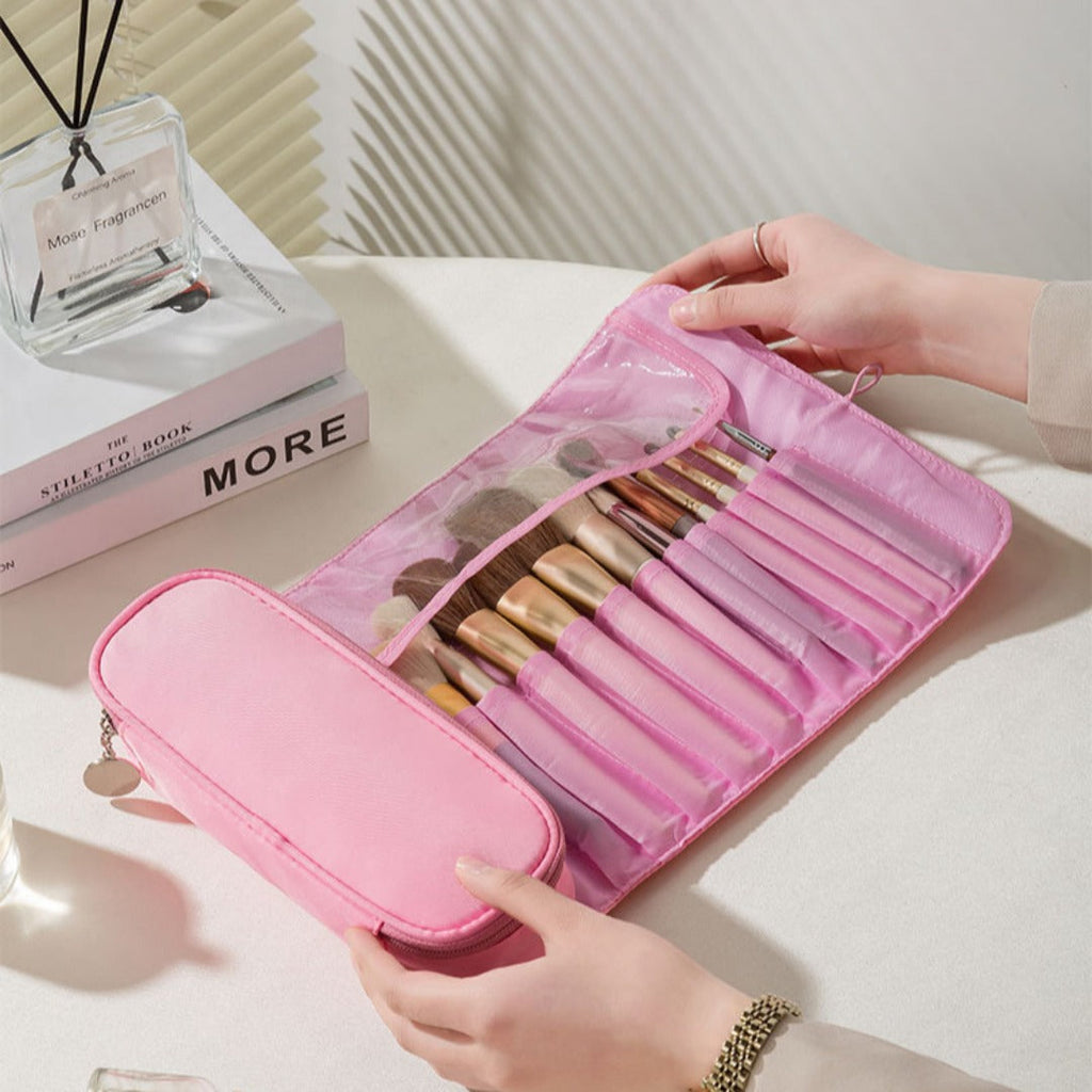 Travel makeup bag,Makeup bag organizers,Makeup bags small, makeup bag, makeup brush bag, storage bag multi-function, folding professional beauty makeup storage bag - SJB-DIAMOND ELITES