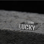 Customized Alphabet Couple Ring Customized Sterling Silver Couple Style Pi-Mart