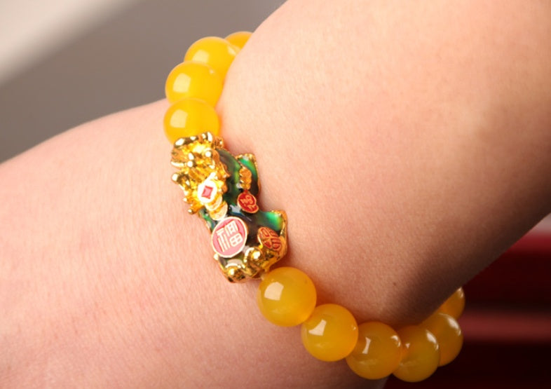 3D Gold Plated PiXiu Bracelet Pi-Mart