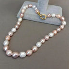 Natural Freshwater Thread Pearl Irregular Shaped Necklace Pi-Mart