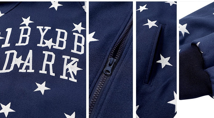 Autumn New Cardigans Star Hoodie Men Loose Pi-Mart