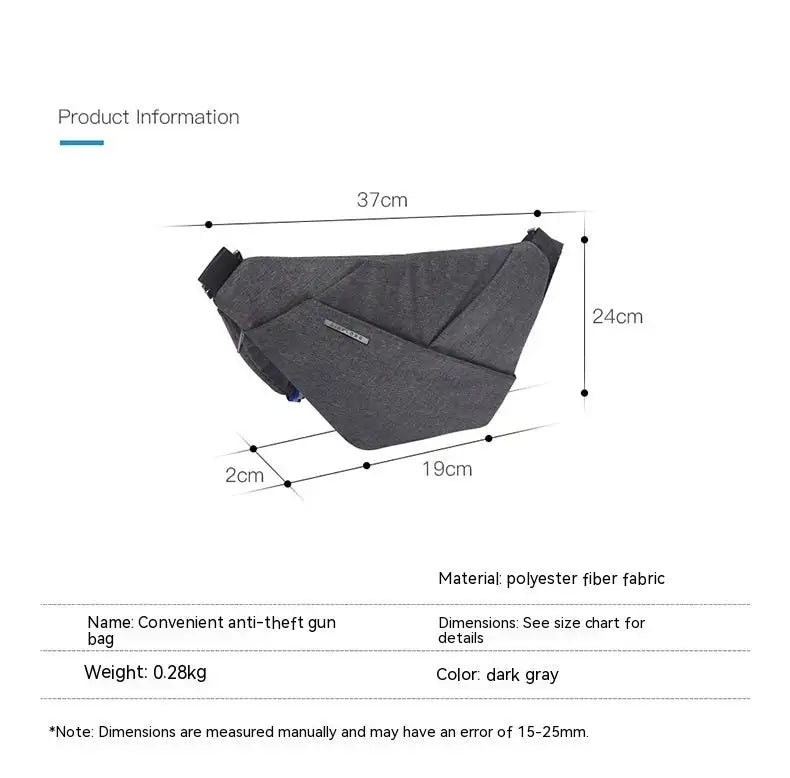 Digital Storage Canvas Chest Bag Crossbody Multi-functional Business Close Shoulder Anti-theft Package - SJB-DIAMOND ELITES