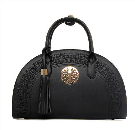 Fashion bag autumn and winter new women''s bag popular national style women''s shoulder bag versatile messenger bag soft handle handbag Pi-Mart