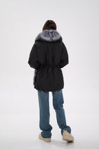 Genuine Silver Fox Down Fill Coat - SJB-DIAMOND ELITES