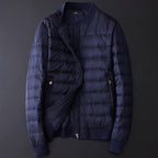 Down jacket men's short light coat baseball collar