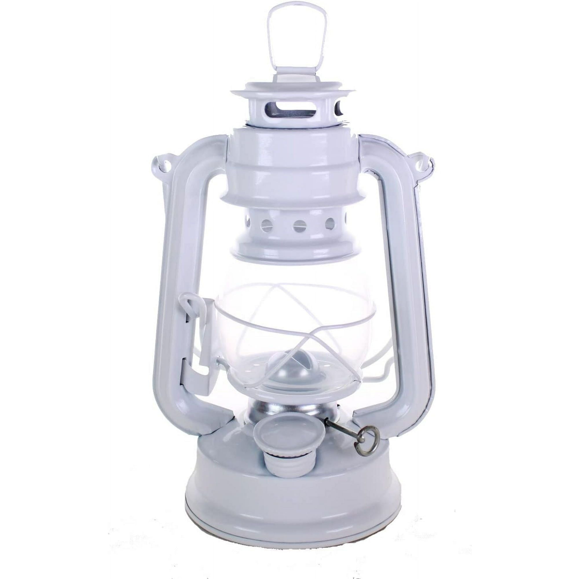 Lot of 2 - 8 Inch White Hurricane Kerosene Oil Lantern Hanging Light / Lamp EasyOptionXY LLC